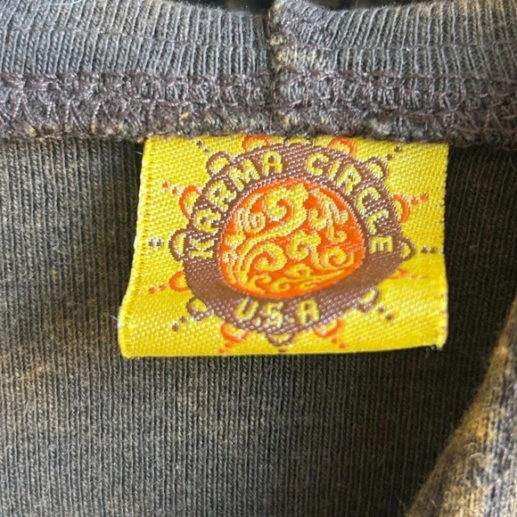 Karma Circle USA Embroidered Full Zip Hoodie Sweatshirt Made in Nepal Size M - Picture 5 of 8